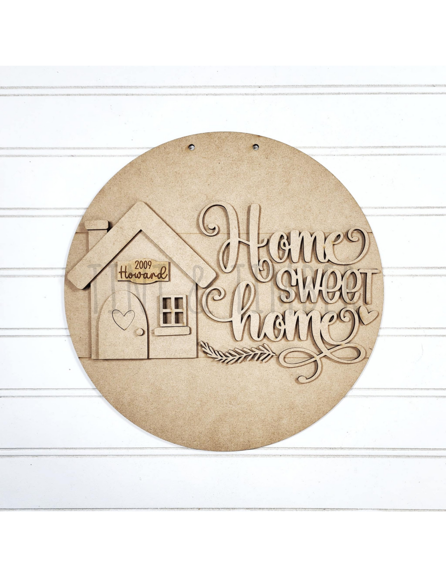 Door Hanger - Family Home Round Door