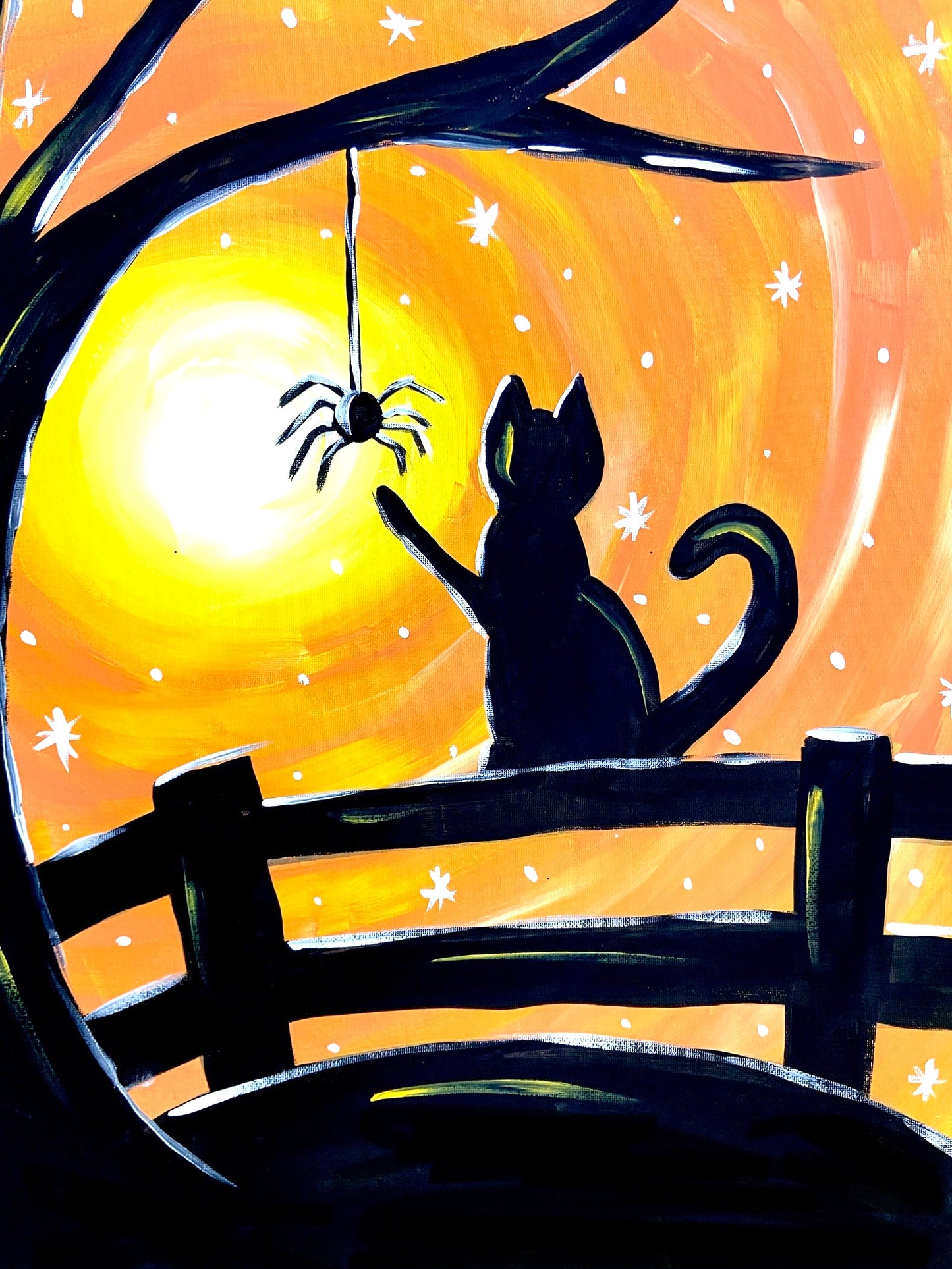 Cat with Spider