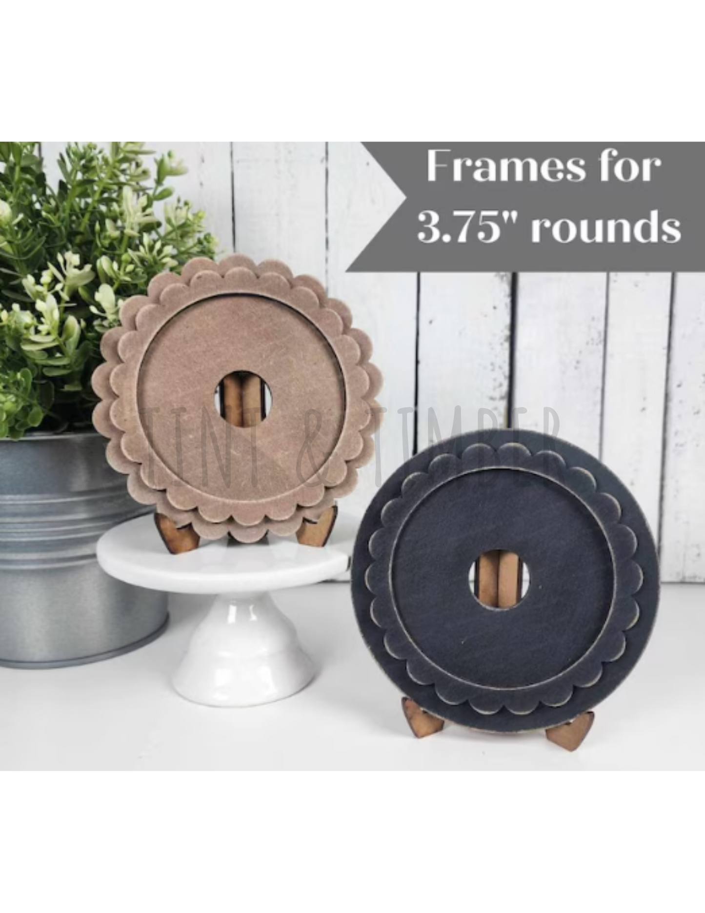 Interchangeable Base - Round Scallop Frame