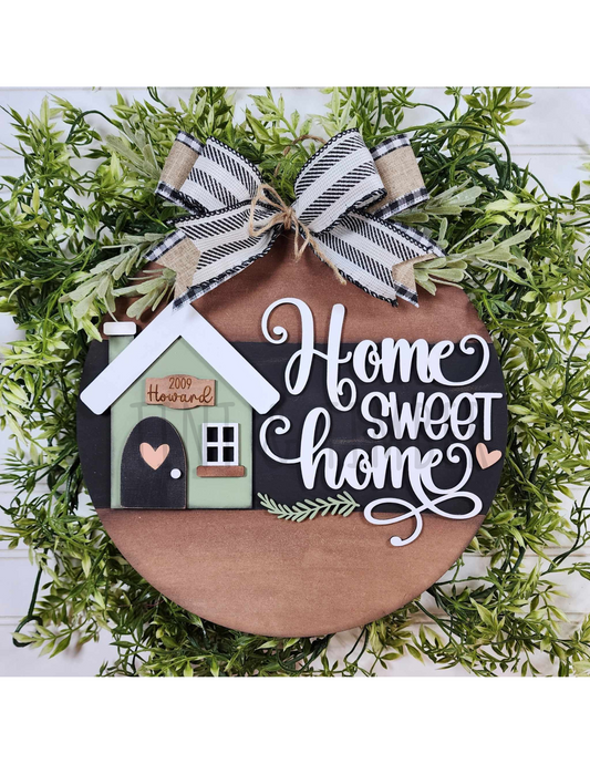 Door Hanger - Family Home Round Door