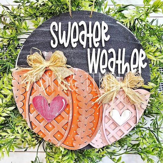 Door hanger - Sweater Weather