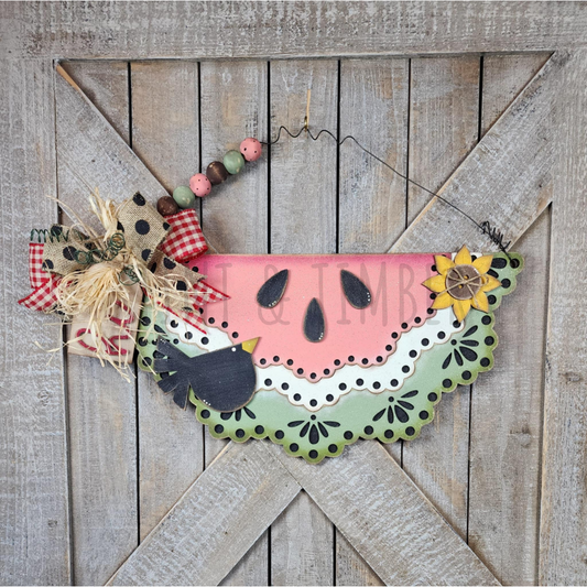 Door Hanger - Vintage Watermelon Slice