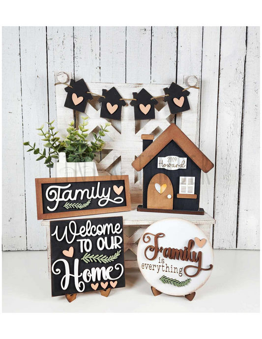 Tiered Tray DIY Kit -Family Home