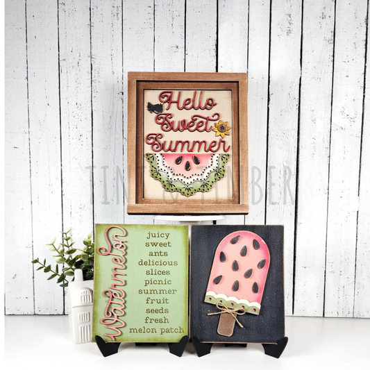 Trio Signs - Vintage Watermelon