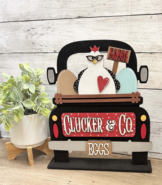 Interchangeable Insert - Truck and Arched Leaning Frame - Clucker & Co.